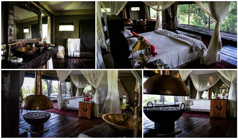 The rooms at Zarafa camp, overlooking the beautiful Zibadianja lagoon.